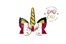 Load image into Gallery viewer, Unicorn Hair Bow Template  | CWC094
