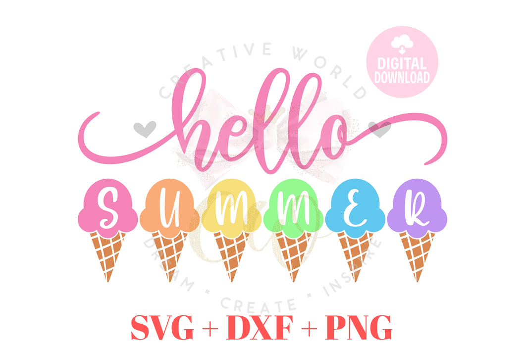 Hello Summer svg | Hello Summer | Summer svg