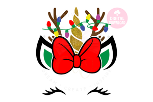 Christmas Unicorn SVG | Christmas Light Unicorn SVG | Unicorn SVG