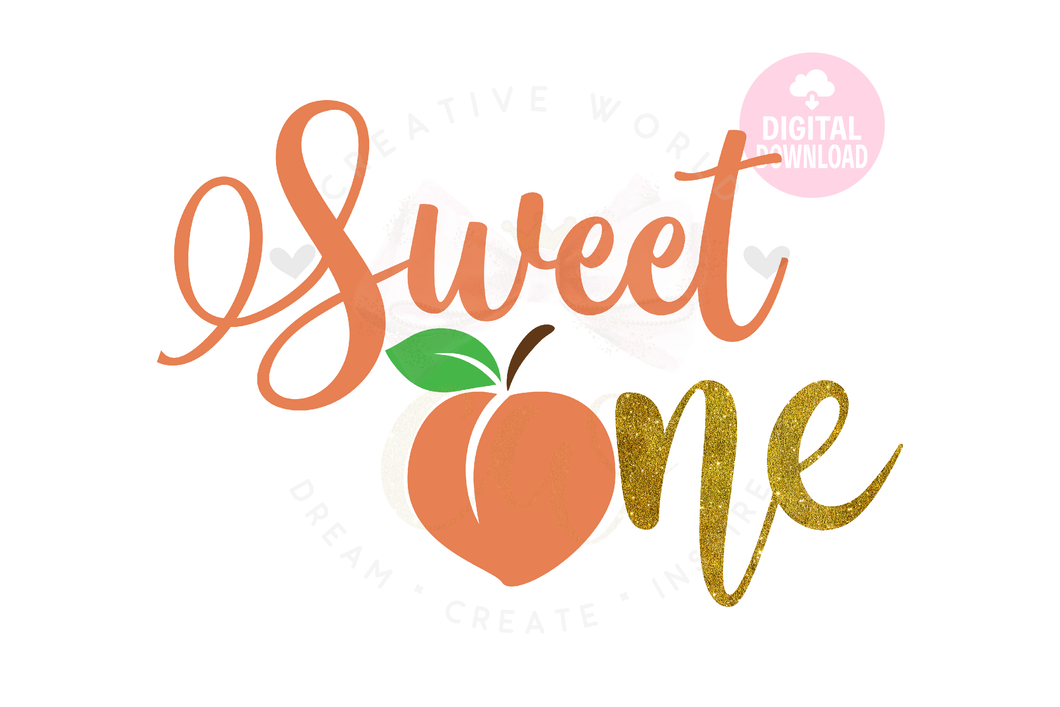 Sweet One SVG | Peach One SVG | My 1st Birthday SVG