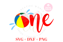 Load image into Gallery viewer, One | Beachball One SVG | Baby 1st Birthday SVG
