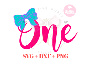 One | Bow One SVG | Baby 1st Birthday SVG