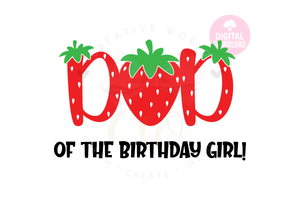 Dad of the Birthday Girl SVG | Strawberry One SVG | My 1st Birthday SVG