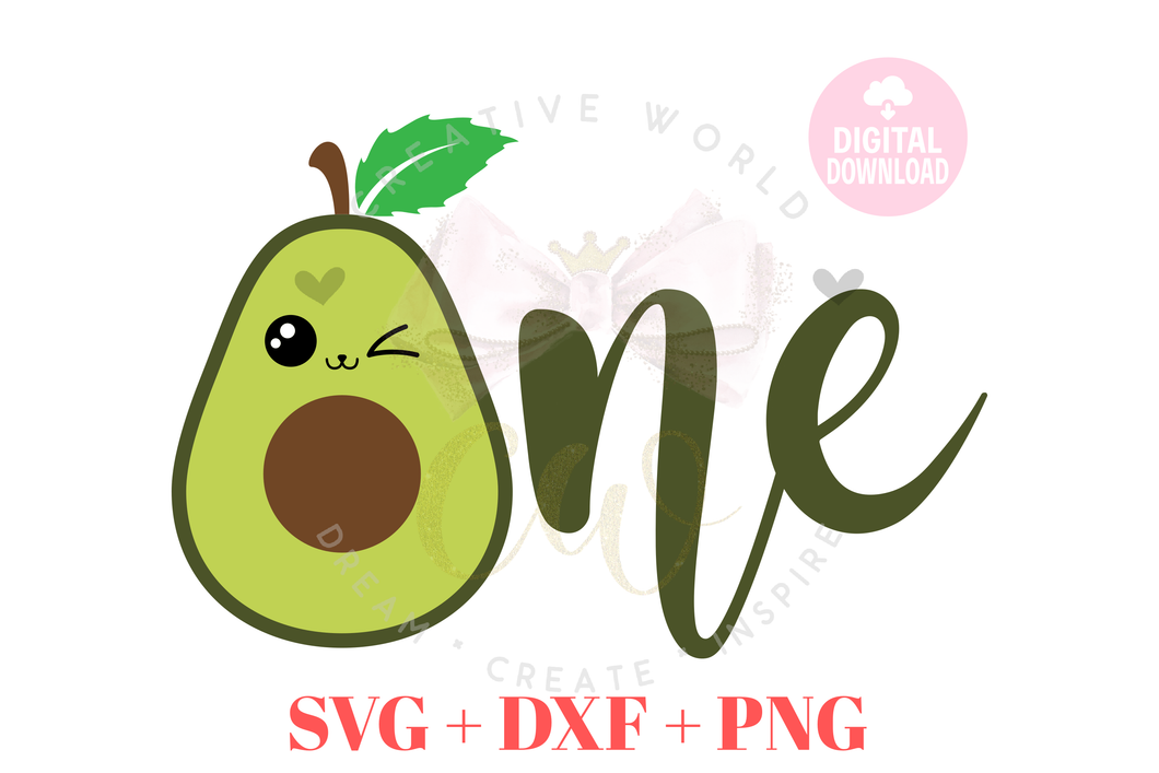 One | Avocado One SVG | Baby 1st Birthday SVG