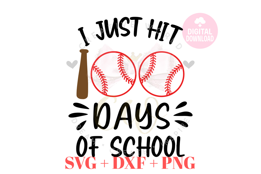 I just hit 100 days of school svg | Happy 100 days | 100 Days of School