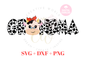 Grandma of the Birthday Boy or Girl SVG | Cow SVG | Cow Birthday SVG