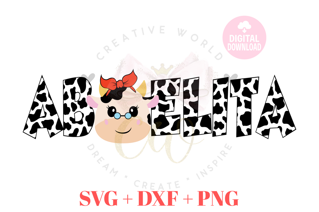 Abuelita of the Birthday Boy or Girl SVG | Cow SVG | Cow Birthday SVG