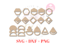 Load image into Gallery viewer, Macrame Earring Template | Laser cut Earring svg | ET011
