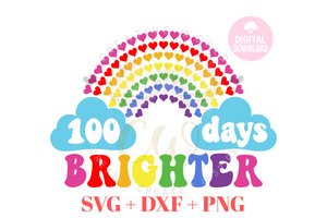 100 days Brighter svg | 100 days of School | Happy 100 days svg