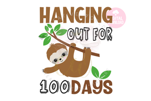 Hanging out for 100 days svg | 100 days of School | Happy 100 days svg