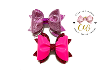 Load image into Gallery viewer, 2 in 1 New Classic Pinch Hair Bow Template | CWC076
