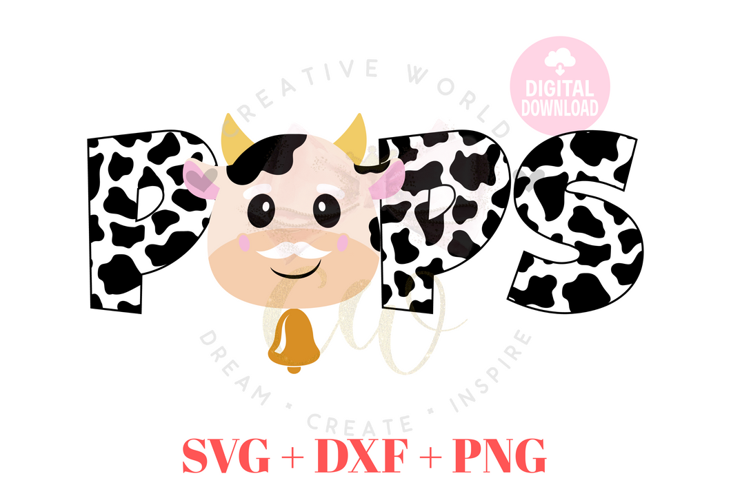 Pops of the Birthday Boy or Girl SVG | Cow SVG | Cow Birthday SVG