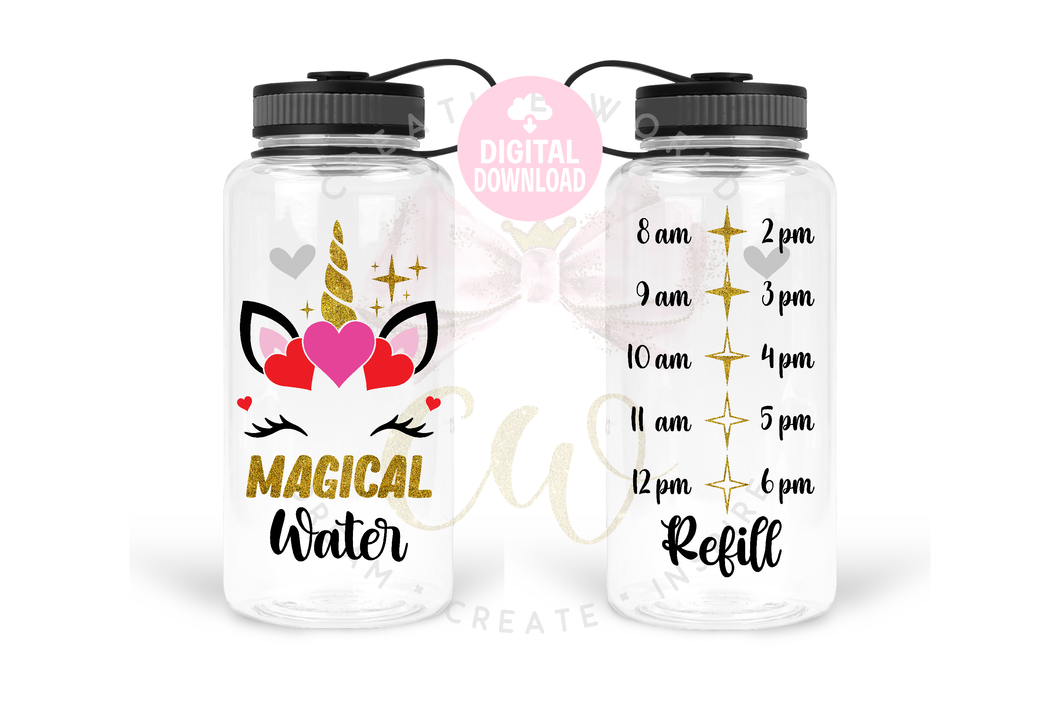 Unicorn Magical Water svg | Water Tracker svg