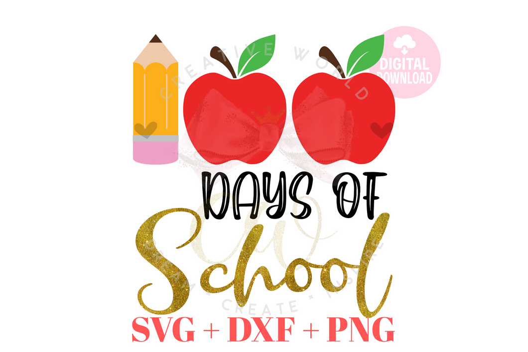 100 days of School svg | 100 days of School | Happy 100 days svg