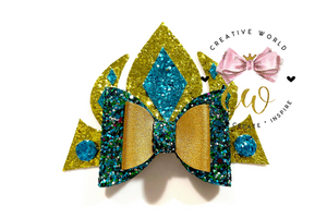 Princess Crown Hair Bow Template | CWC074