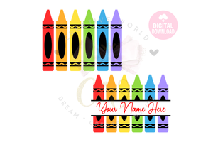 Crayons svg | Split Crayons svg | Back to school svg | School svg