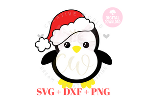 Penguin Santa SVG