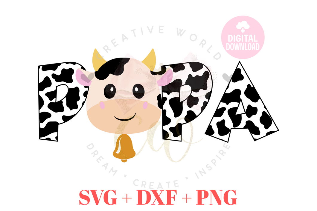 Papa of the Birthday Boy or Girl SVG | Cow SVG | Cow Birthday SVG