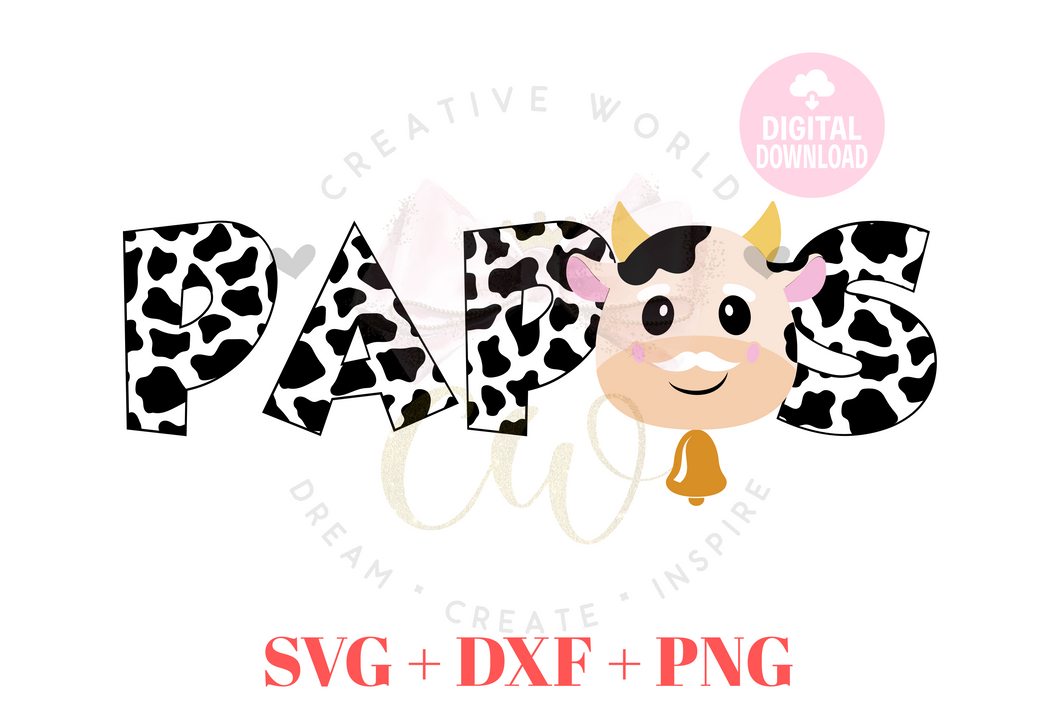 Papos of the Birthday Boy or Girl SVG | Cow SVG | Cow Birthday SVG