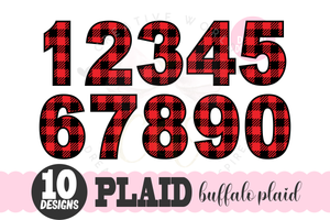 Plaid Number svg | Buffalo Plaid Number svg | Number 0-9 svg