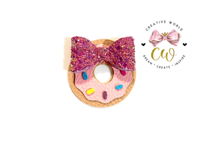 Cutie Donut Hair Clip Hair Bow Template | CWC104