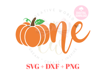 Load image into Gallery viewer, One | Pumpkin One SVG | Baby 1st Birthday SVG
