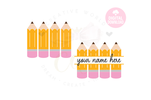 Pencil svg | Split Pencil svg | Back to school svg | School svg