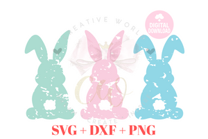 3 Cute Bunny svg | Bunnies svg | Grunge svg | Easter svg