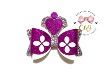 Load image into Gallery viewer, Princess Crown Hair Bow Template | CWC091
