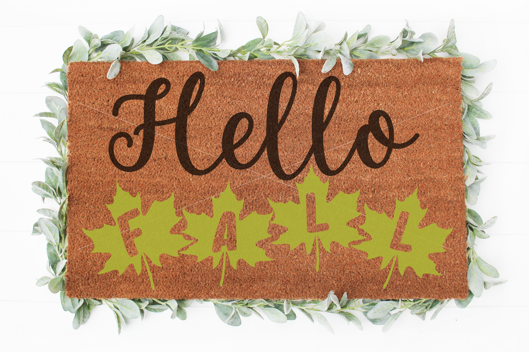 Hello Fall Doormat svg | Hello svg | Welcome svg | Doormat svg | Home Decor svg