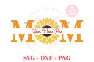 Sunflower Mom Split SVG | Sunflower svg