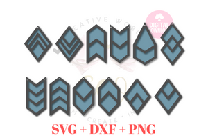 Earring Template | 24 Templates Earring svg | ET008