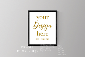 Black Frame Mockup - Frame Mockup for Wall Art - WF027