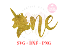 Load image into Gallery viewer, One | Unicorn One SVG | Baby 1st Birthday SVG
