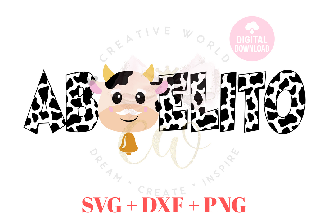 Abuelito of the Birthday Boy or Girl SVG | Cow SVG | Cow Birthday SVG