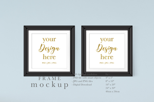 Black Frame Mockup - Frame Mockup for Wall Art - WF020