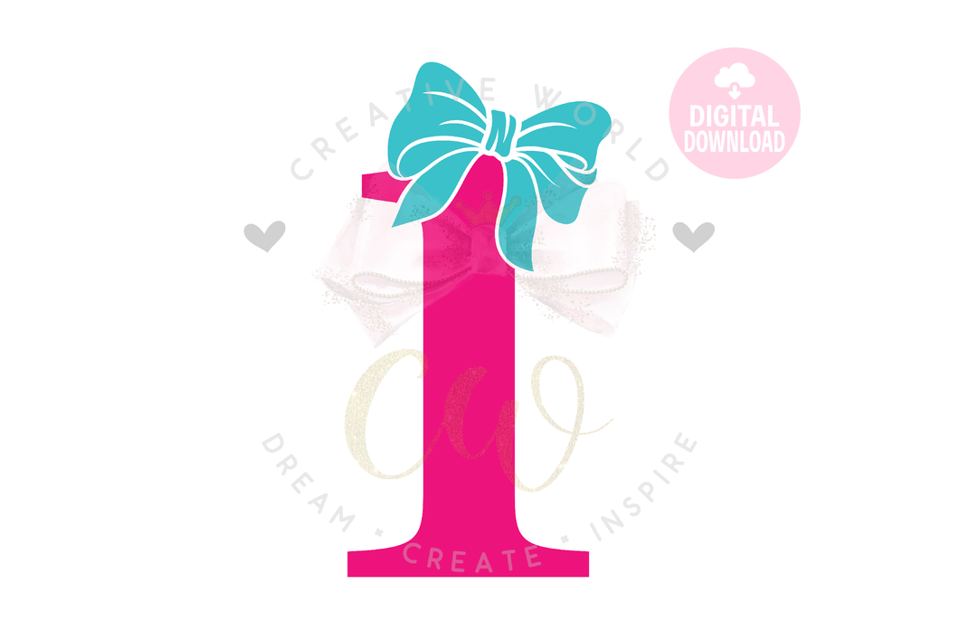 My 1st Birthday SVG | Birthday SVG | Bow Number SVG