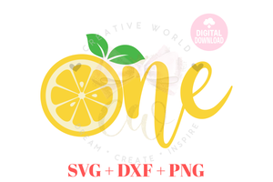 One | Lemon One SVG | My 1st Birthday SVG