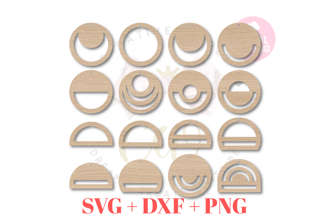 Macrame Earring Template | Laser cut Earring svg | ET010