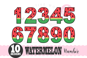 Watermelon Fruit Number svg | Watermelon Fruit Number | Number 0-9 svg