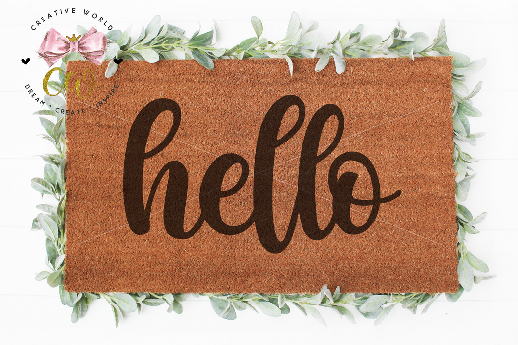 Hello Doormat svg | Hello svg | Welcome svg | Home Decor svg