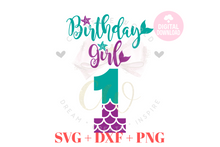 Load image into Gallery viewer, Birthday Mermaid SVG Bundle | Bundle Mermaid Birthday Girl 1-12 svg
