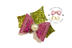 Princess Crown Hair Bow Template | CWC072