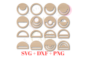 Macrame Earring Template | Laser cut Earring svg | ET010