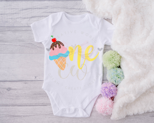 One | Ice Cream One SVG | Baby 1st Birthday SVG