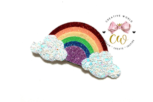 Rainbow Hair Clip Hair Bow Template | CWC102