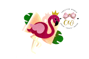 New Flamingo Hair Bow Template | CWC078