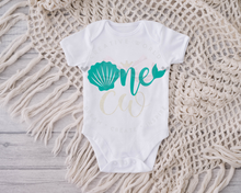 Load image into Gallery viewer, Baby 1st Birthday Mermaid SVG | Mermaid One | One svg
