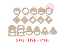 Load image into Gallery viewer, Macrame Earring Template | Laser cut Earring svg | ET011
