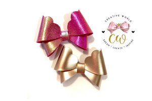 Trendy Scallop Hair Bow Template | CWC084